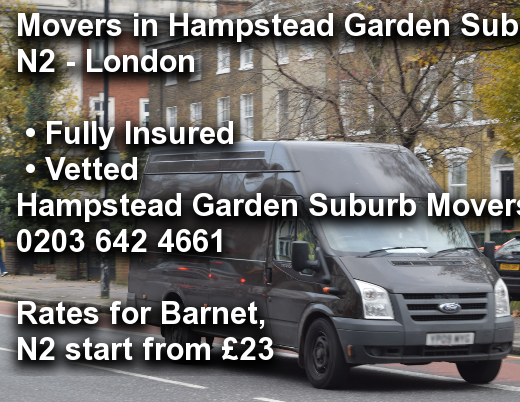 Movers in Hampstead Garden Suburb N2, Barnet